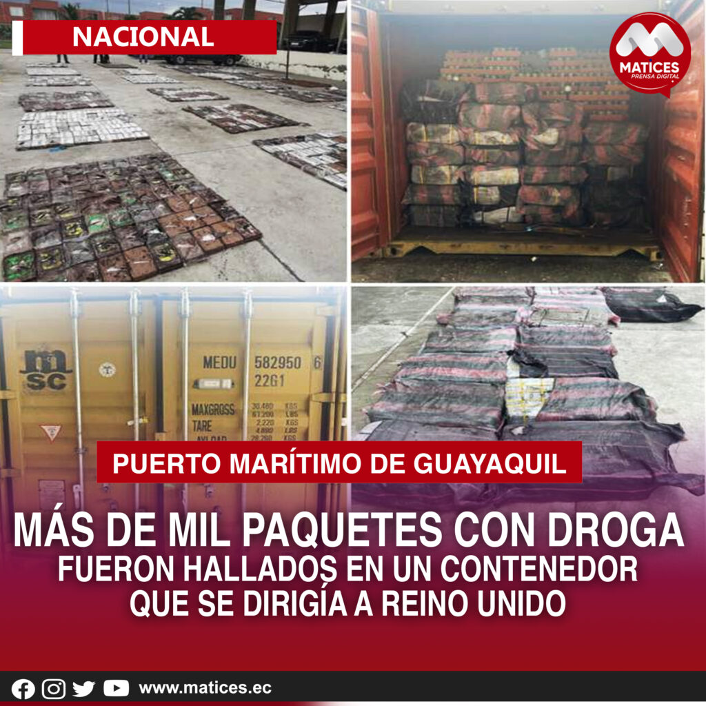 Decomisan en el puerto de Guayaquil 1,7 toneladas de droga que iban a ...